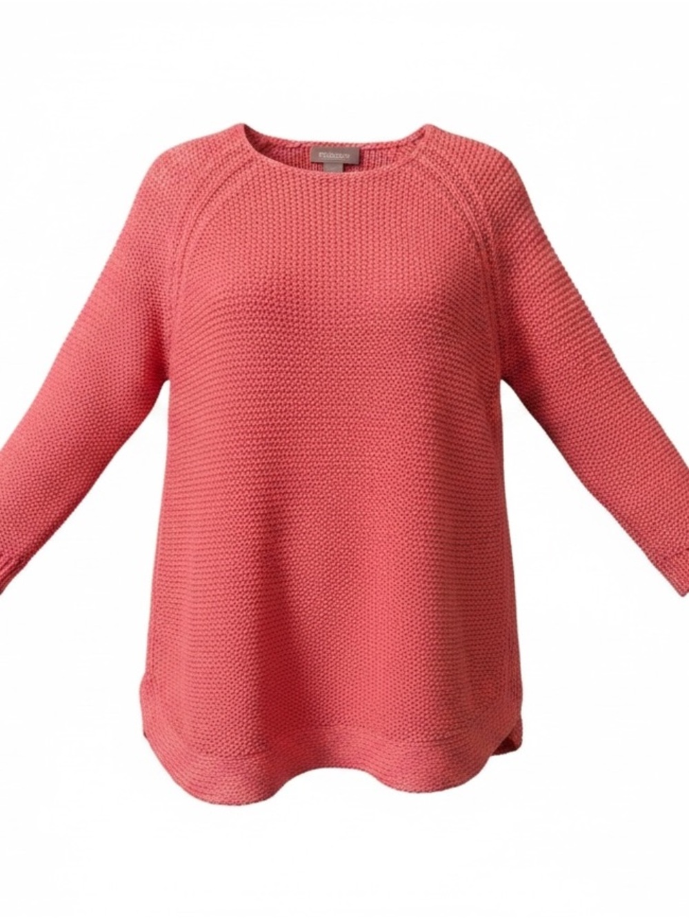 Chico's Coral-Pink Crewneck Knit Sweater Size 2( Large)